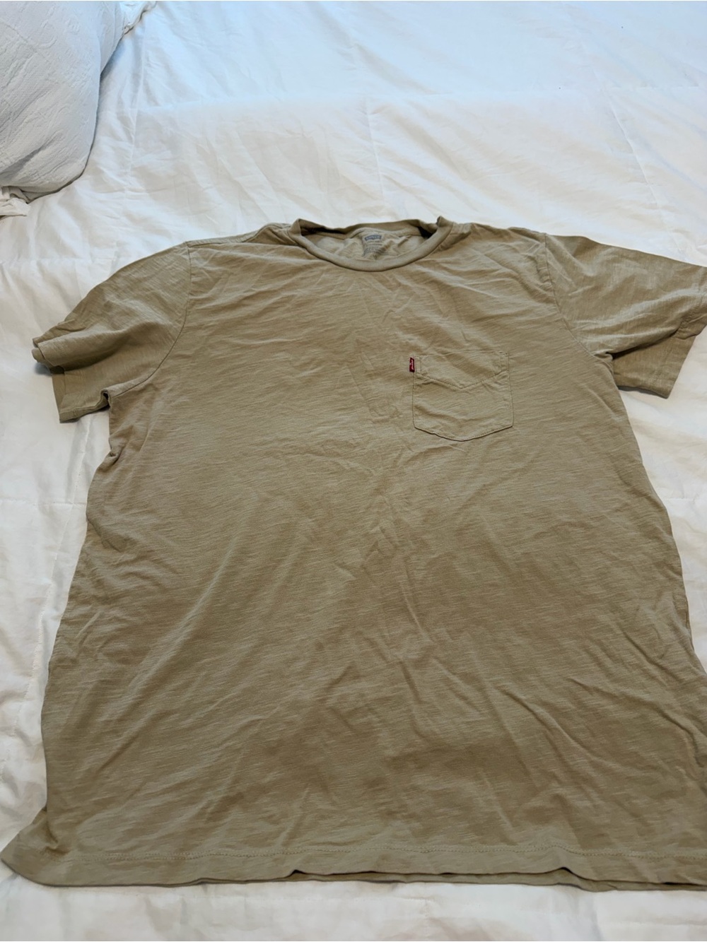 Men's Pocket Crew Neck T‑Shirt in Light Khaki